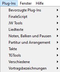 Plug-Ins-Menü